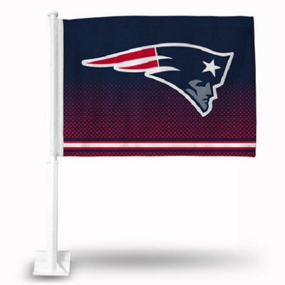 🏈🆕 NEW ENGLAND PATRIOTS DOUBLE SIDED CAR FLAG - NFL - MEN - Picture 1 of 1